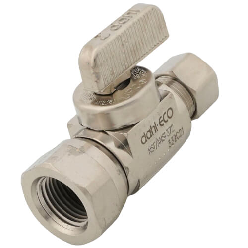 Main product image of 3/8" FIP x 3/8" OD Compression Straight Stop Valve, Lead Free (Chrome Plated Brass)