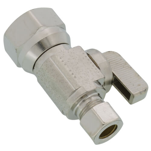 Main product image of 1/2" FIP x 3/8" OD Compression Straight Stop Valve, Lead Free (Chrome Plated)