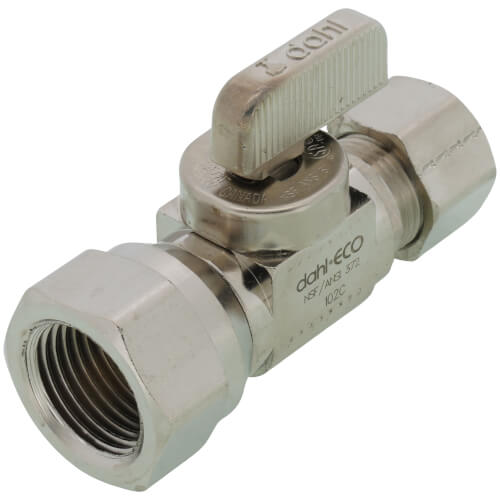 Main product image of 1/2" FIP x 1/2" OD Compression Straight Stop Valve, Lead Free (Chrome Plated)