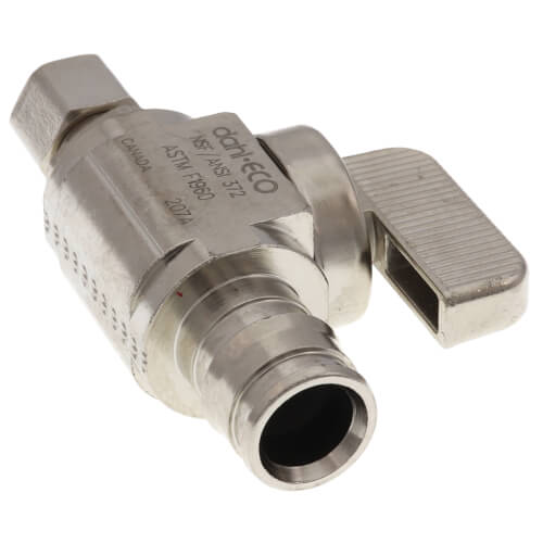 Main product image of 1/2" Pex Compression (5/8" OD)  x 3/8" OD Compression Straight Stop Valve, Lead Free (Chrome Plated Brass)