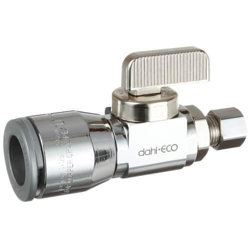 Main product image of 1/2" QUICK-GRIP x 1/4" OD Comp Straight Stop Valve (Lead Free)