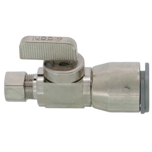 Main product image of 1/2" QUICK-GRIP x 3/8" OD Comp Straight Stop Valve (Lead Free)