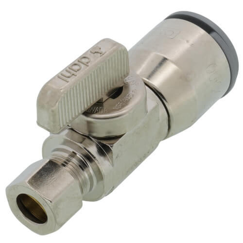 Main product image of 1/2" QUICK-GRIP x 3/8" OD Comp Straight Stop Valve (Lead Free)