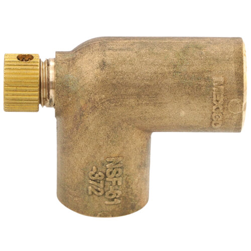 Main product image of 1/2" Cast Brass 90° Elbow w/ Drain (Lead Free)