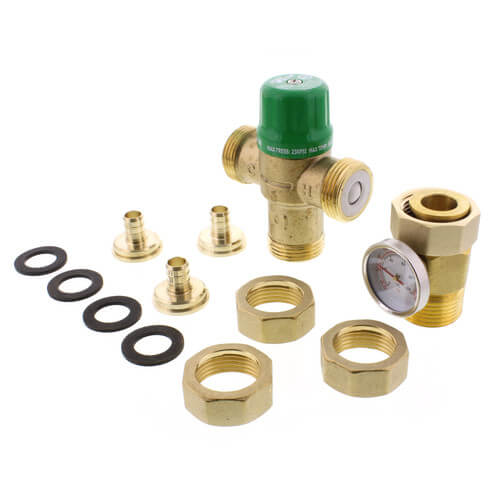 Main product image of 1/2" PEX Union 5122 Mixing Valve w/ Gauge (Low Lead)