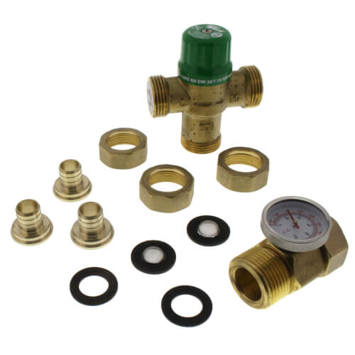 5123P2G Taco 5123P2G 3/4" PEX Union 5123 Mixing Valve w/ Gauge (Low Lead)