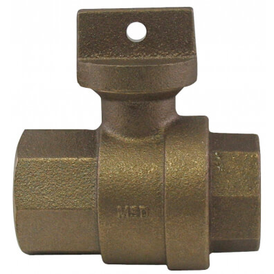 Main product image of 76101 1-1/4 x 1" x 1-1/4" FNPT Straight Ball Curb Stop (No-Lead Brass)