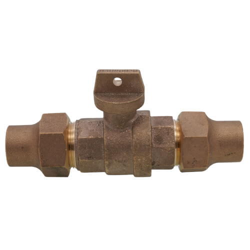 Main product image of 76100 1" Flare Straight Ball Valve Curb Stop (No-Lead Brass)