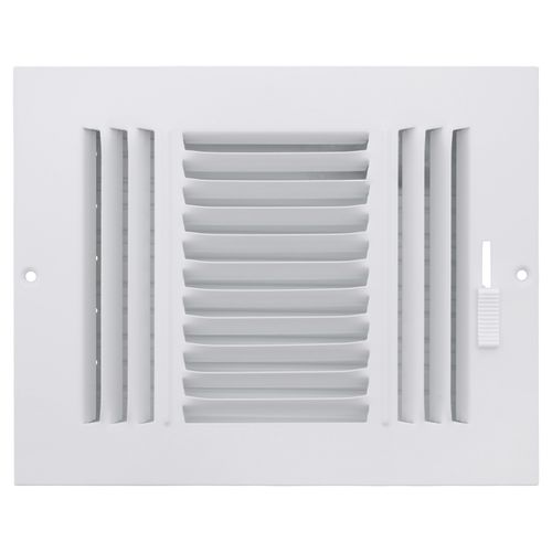 Main product image of 8" x 6-1/2" Fin Steel Register 3-way (White)