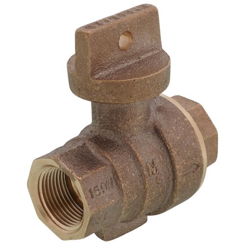 Main product image of 76001 3/4" FNPT Stop & Drain Straight Ball Valve Curb Stop (No-Lead Brass)
