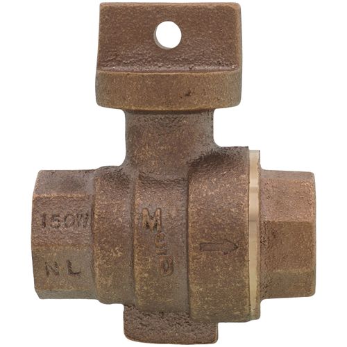 Main product image of 76001 3/4" FNPT Stop & Drain Straight Ball Valve Curb Stop (No-Lead Brass)