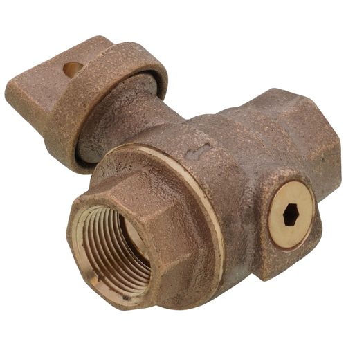 Main product image of 76001 3/4" FNPT Stop & Drain Straight Ball Valve Curb Stop (No-Lead Brass)
