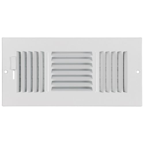 Main product image of 10" x 4-1/2" Fin Steel Register 3-way (White)