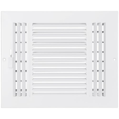 Main product image of 10" x 8-1/2" Fin Steel Register 3-way (White)