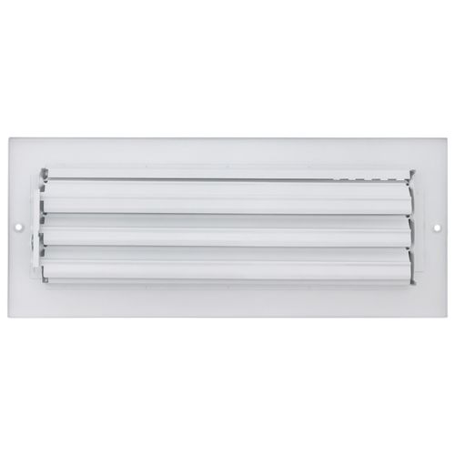 Main product image of 12" x 4-1/2" Fin Steel Register 3-way with Metal Lever (White)