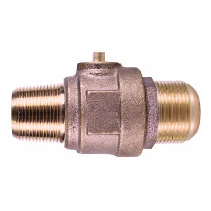 74701BL 1" AWWA x Flare Ball-Style Corporation Stop w/o Nut (Lead-Free)
