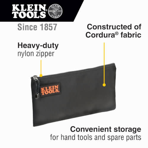 Main product image of 12-1/2" Cordura Nylon Tool Pouch Zipper Bag