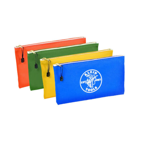Main product image of 4-Pack Canvas Tool Pouch Zipper Bags Olive/Orange/Blue/Yellow