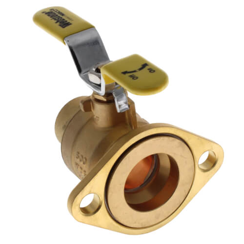 Main product image of 1-1/4" Sweat Full Port Brass Uni-Flange Isolator Ball Valve w/ Detachable Rotating Flange, LF