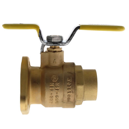 Main product image of 1-1/4" Sweat Full Port Brass Uni-Flange Isolator Ball Valve w/ Detachable Rotating Flange, LF
