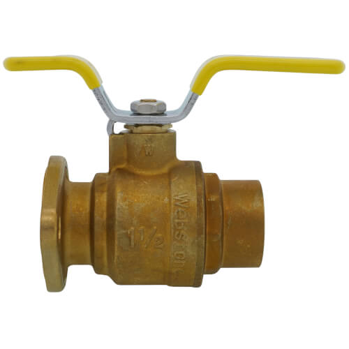 Main product image of 1-1/2" Sweat Full Port Brass Uni-Flange Isolator Ball Valve w/ Detachable Rotating Flange