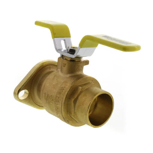 Main product image of 1-1/2" Sweat Full Port Brass Uni-Flange Isolator Ball Valve w/ Detachable Rotating Flange (High Velocity)