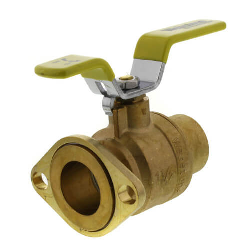 Main product image of 1-1/2" Sweat Full Port Brass Uni-Flange Isolator Ball Valve w/ Detachable Rotating Flange (High Velocity)