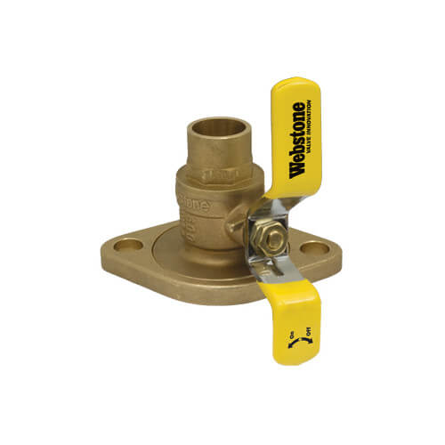 Main product image of 1-1/2" Sweat Full Port Brass Uni-Flange Isolator Ball Valve w/ Detachable Rotating Flange, Lead Free