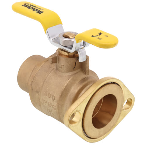 Main product image of 1-1/2" Sweat Full Port Brass Uni-Flange Isolator Ball Valve w/ Detachable Rotating Flange, LF