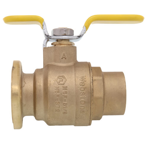 Main product image of 1-1/2" Sweat Full Port Brass Uni-Flange Isolator Ball Valve w/ Detachable Rotating Flange, LF