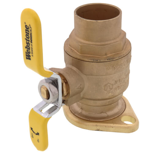 Main product image of 1-1/2" Sweat Full Port Brass Uni-Flange Isolator Ball Valve w/ Detachable Rotating Flange, LF