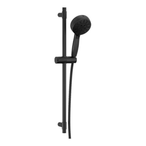 Main product image of 7-Setting Hand Shower w/ Slide Bar & Cleaning Spray (Matte Black), 51584-BL