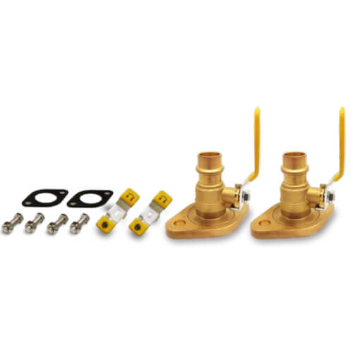 Main product image of 1" Press Rotating Flange Full Port Ball Valve Less Purge w/ Gaskets & Nuts (Pair of 2)