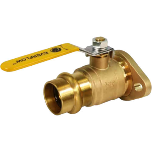 Main product image of 1" Press Rotating Flange Full Port Ball Valve Less Purge w/ Gaskets & Nuts (Pair of 2)