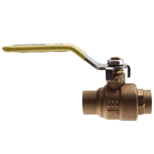 Main product image of 1/2" Sweat Full Port Brass Ball Valve w/ Stainless Steel Lever (Lead Free)