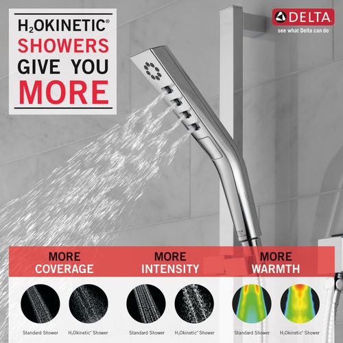 Main product image of H2okinetic 3-Setting Slide Bar Hand Shower (Chrome), 51799