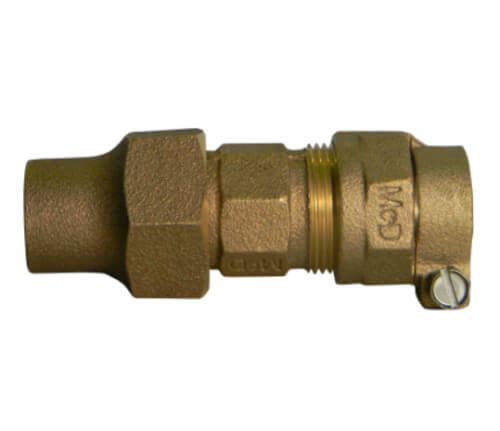 Main product image of 74758C-66 1" x 5/8" Flare x Strong Lead Compression Straight Coupling (Lead-Free)