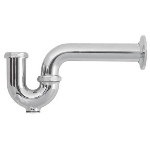 Main product image of 1-1/2" Chrome Plated Cast Brass P-Trap, 17 GA W/ Ground Joint and Plated Chrome Brass Nuts