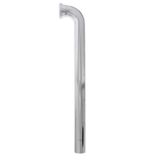 Main product image of 1-1/2" x 18" Chrome Plated Brass Slip Joint Waste Bend, 17 GA w/ Nuts and Washers
