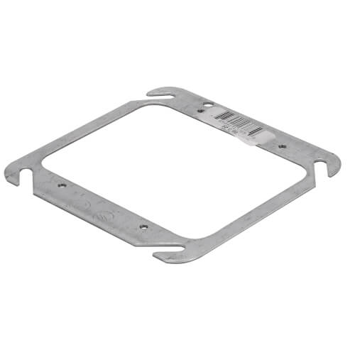 Main product image of 4" Steel Square 2-Gang Flat Device Cover
