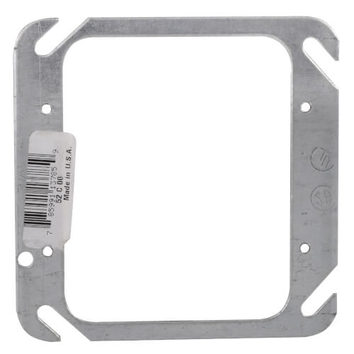Main product image of 4" Steel Square 2-Gang Flat Device Cover