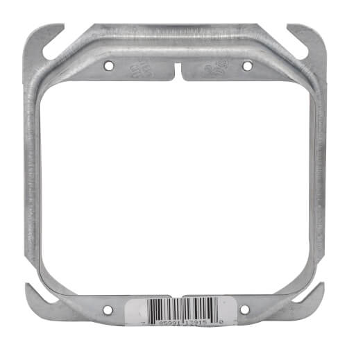 Main product image of 4" Two-Gang Steel Square Device Cover - 1-1/4" Raised
