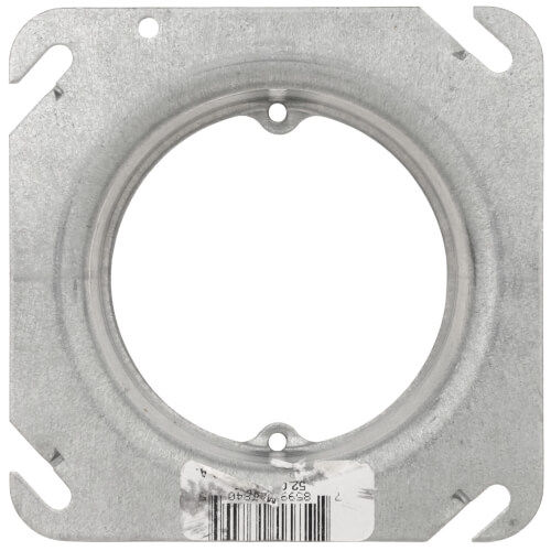Main product image of 4" Steel Square Device Cover, Center Blanked w/ Tapped Ears - 1-1/4" Raised