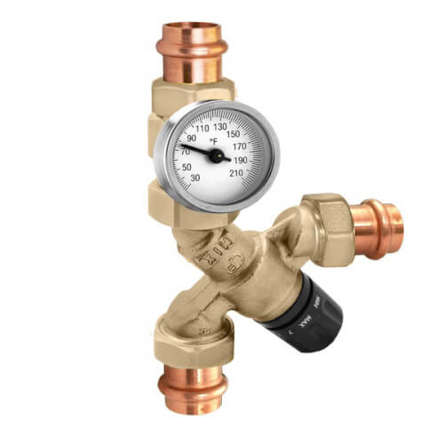 Main product image of 1/2" Sweat Union AngleMix 3-Way Thermostatic Mixing Valve