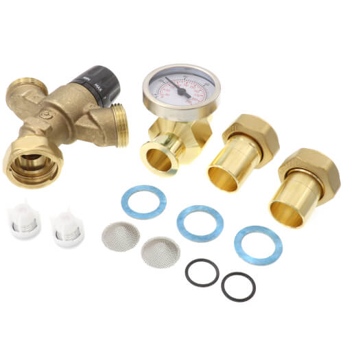 Main product image of 3/4" Sweat Union AngleMix Thermostatic Mixing Valve w/ Inlet Checks 