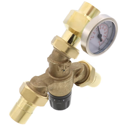 Main product image of 3/4" Sweat Union AngleMix Thermostatic Mixing Valve w/ Inlet Checks 