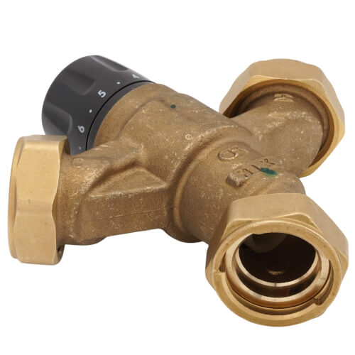 Main product image of 1" Press Union AngleMix 3-Way Thermostatic Mixing Valve w/ Check Valves