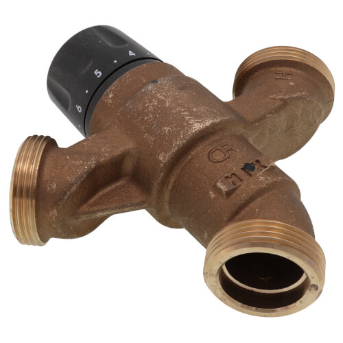 Main product image of 1" Sweat Union AngleMix 3-Way Thermostatic Mixing Valve w/ Gauge