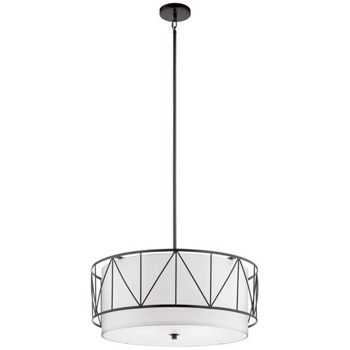 Main product image of Birkleigh 11.5" 4 Light Pendant w/ Satin Etched Glass (Black)