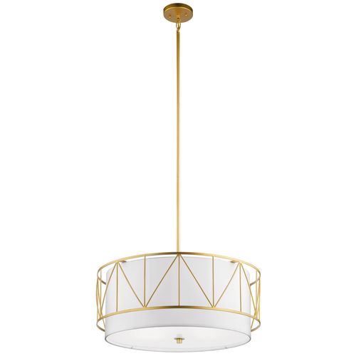 Main product image of Birkleigh 11.5" 4 Light Pendant Classic w/ Satin Etched Glass (Gold)